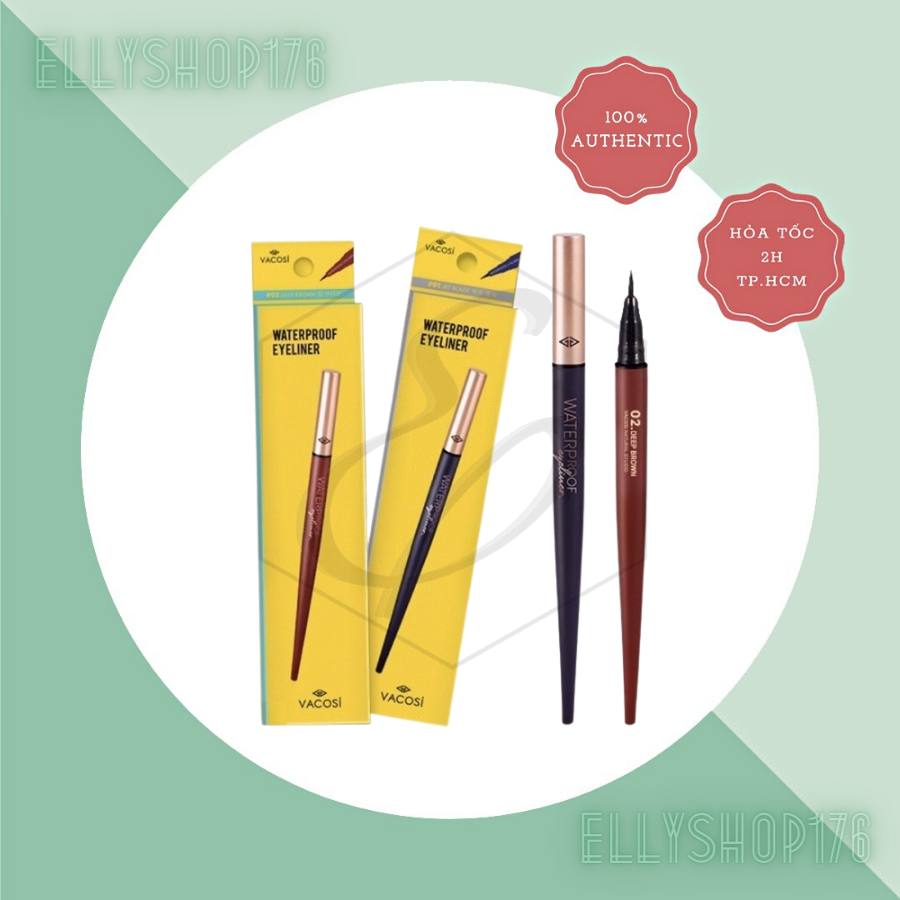 Bút Kẻ Mắt Nước Vacosi Natural Studio Waterproof Eyeliner